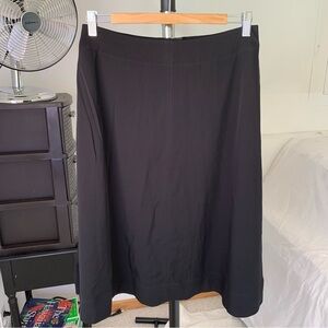 Kit and Ace Black A-Line Silk Midi Skirt Women’s 8 28